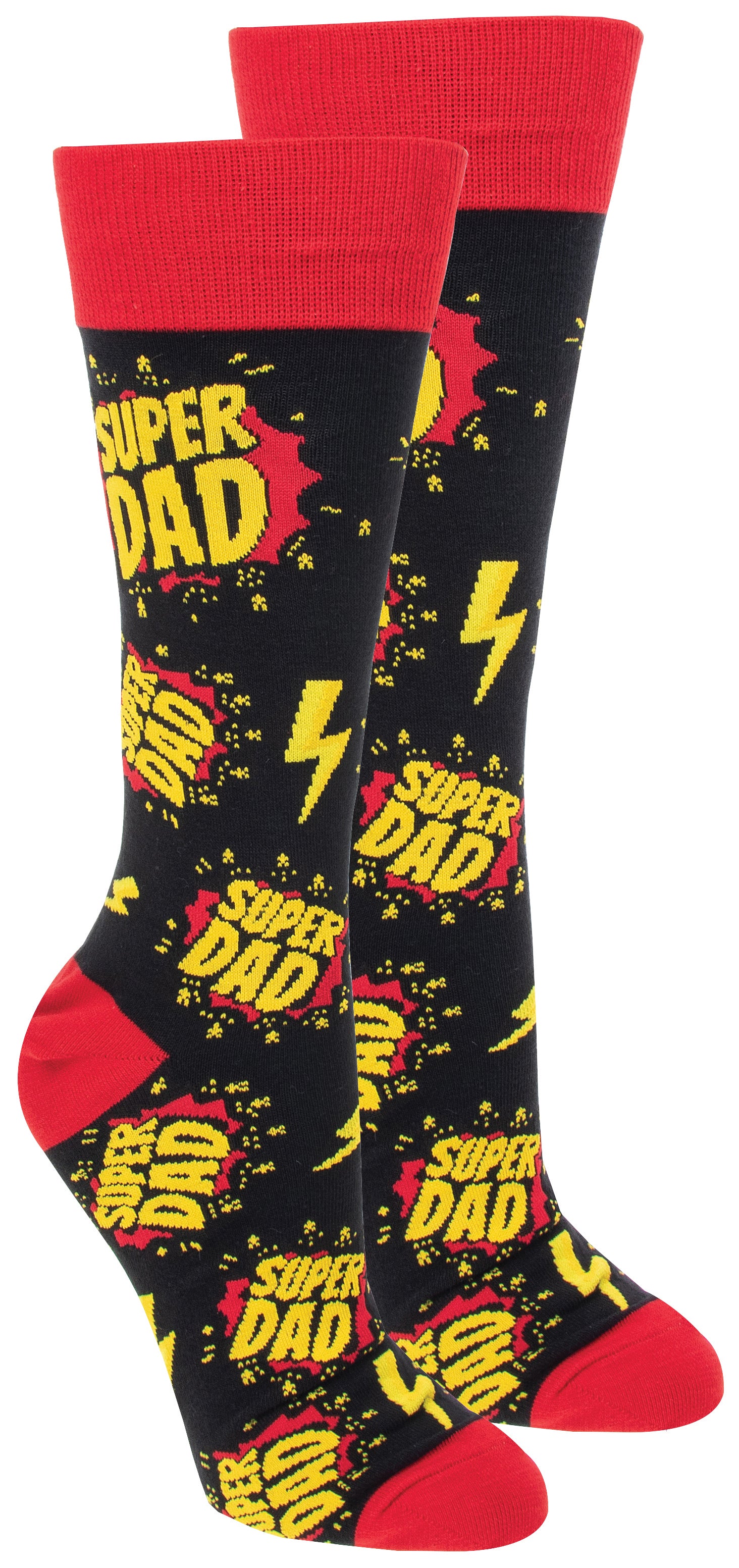 Sock Society Super Dad Black And Red Design