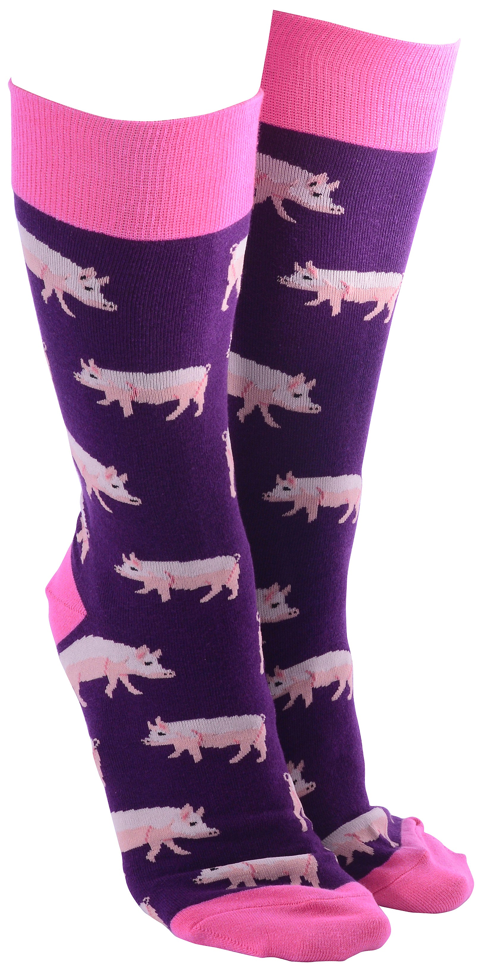 Sock Society Pigs Purple And Pink Design