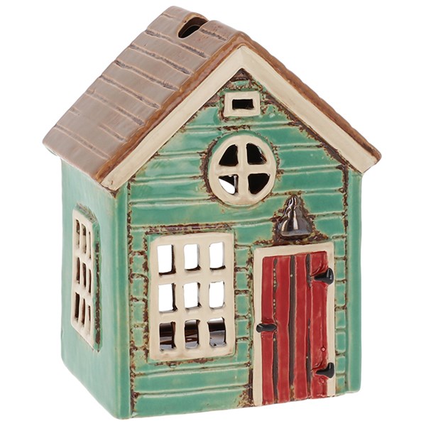 Village Pottery Holiday House Green Tealight