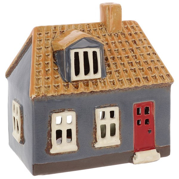 Village Pottery Grey Tiled House Tealight