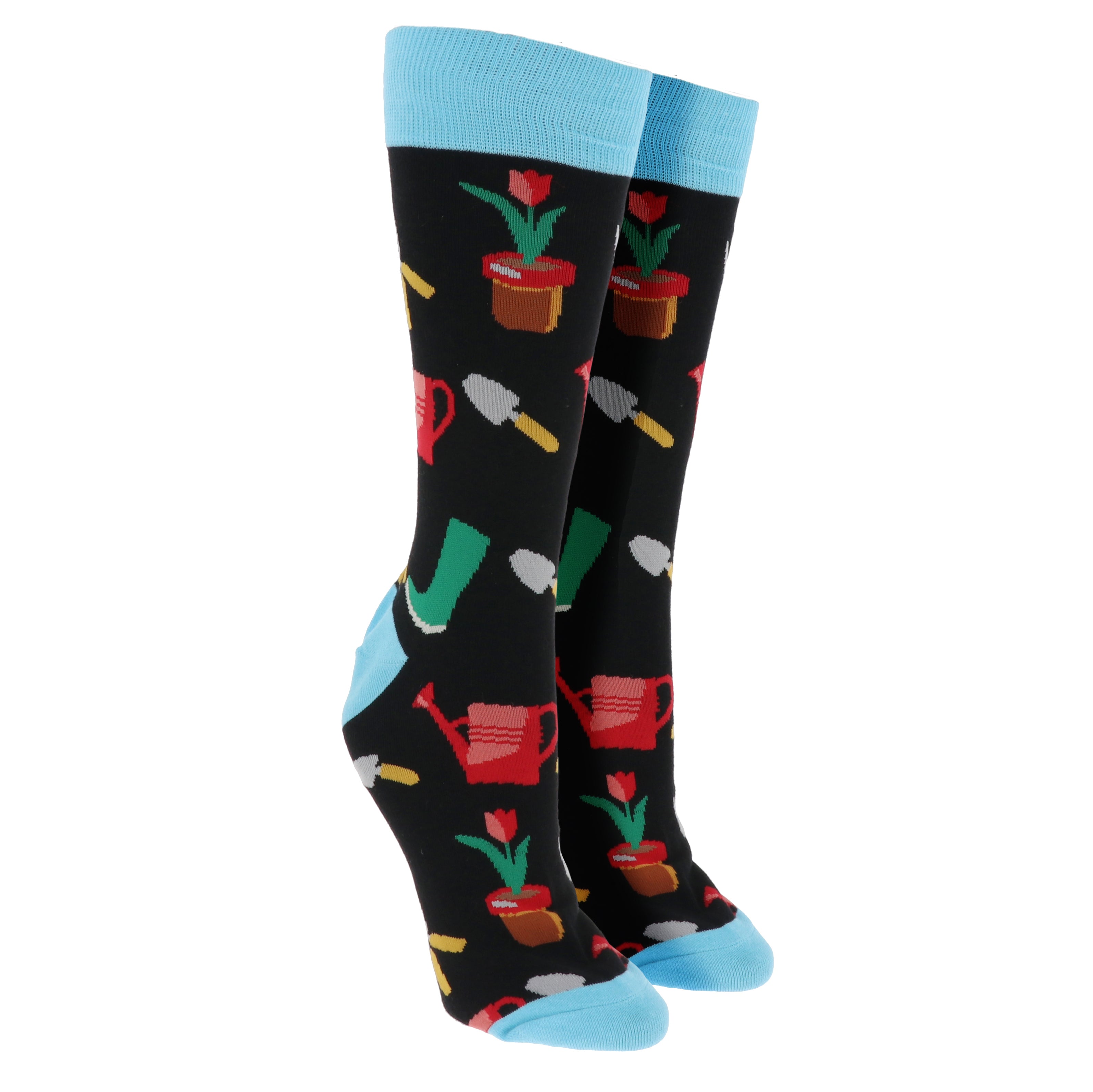Sock Society Gardening Black And Blue Design