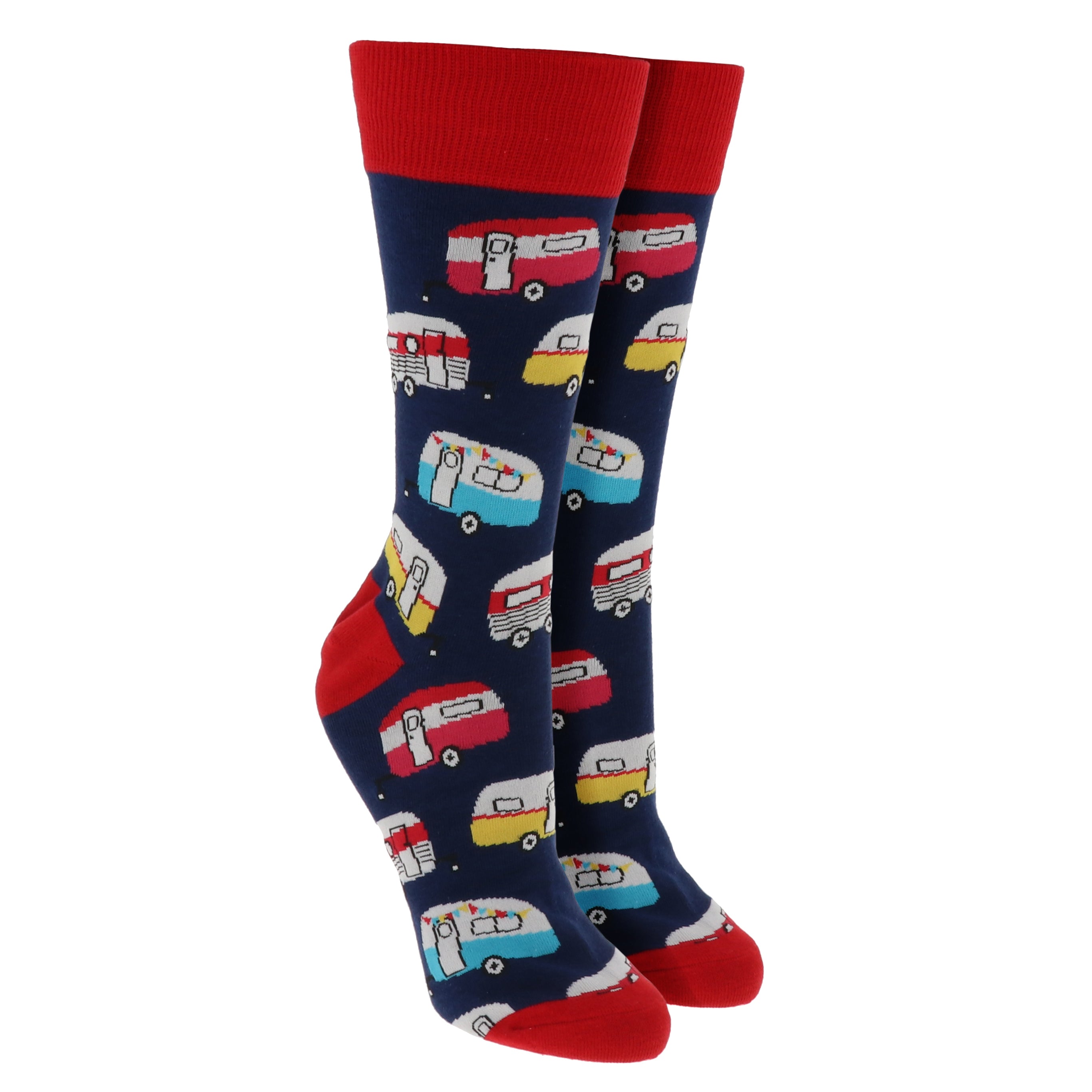 Sock Society Navy And Red Campervan Design