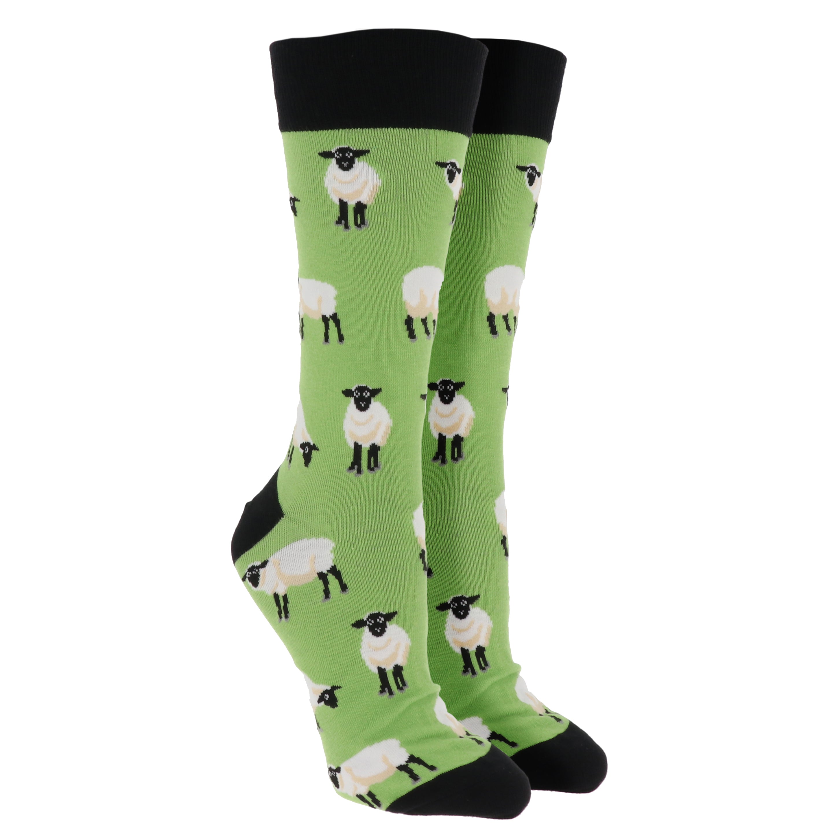 Sock Society Sheep Green And Black Design