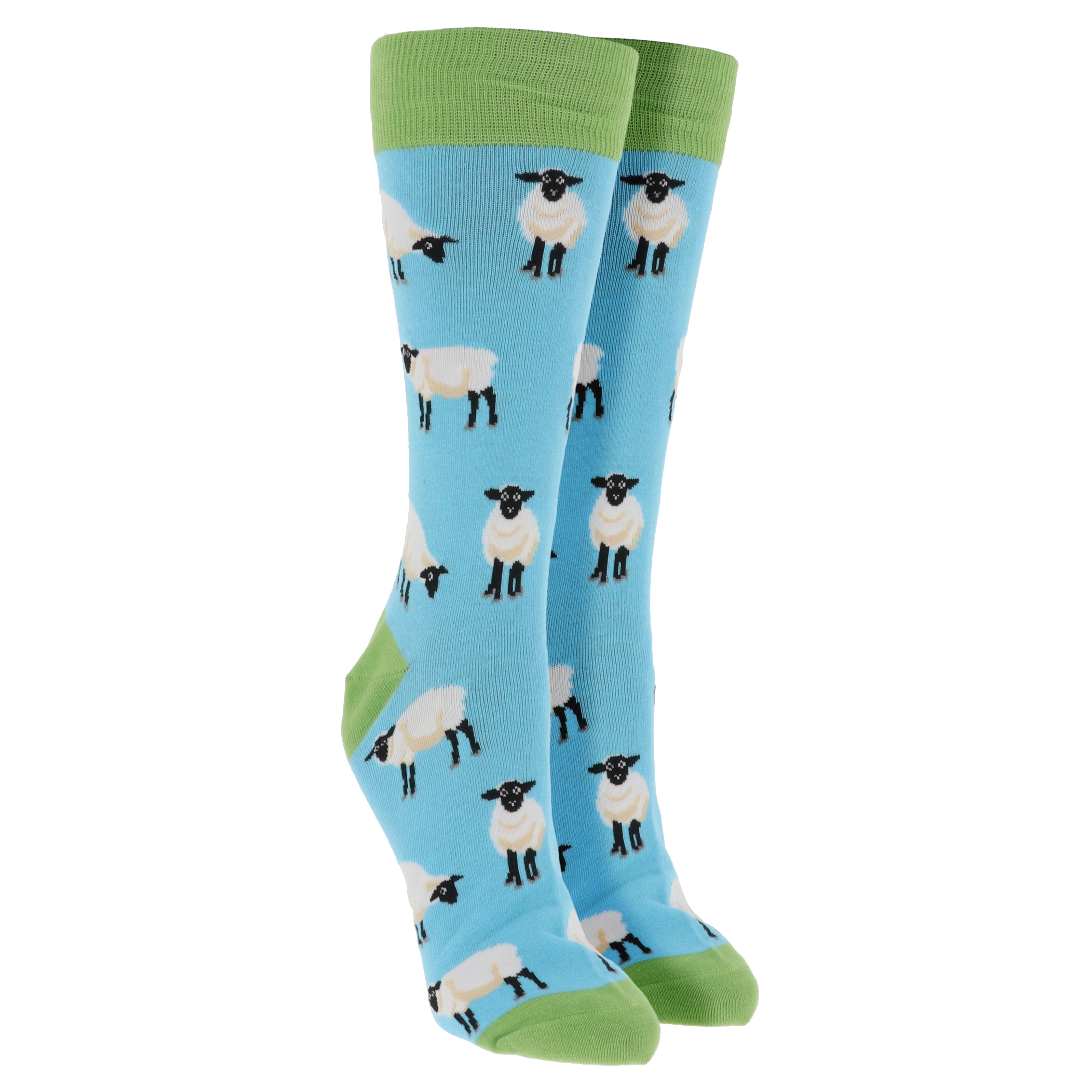Sock Society Sheep Blue And Green Design