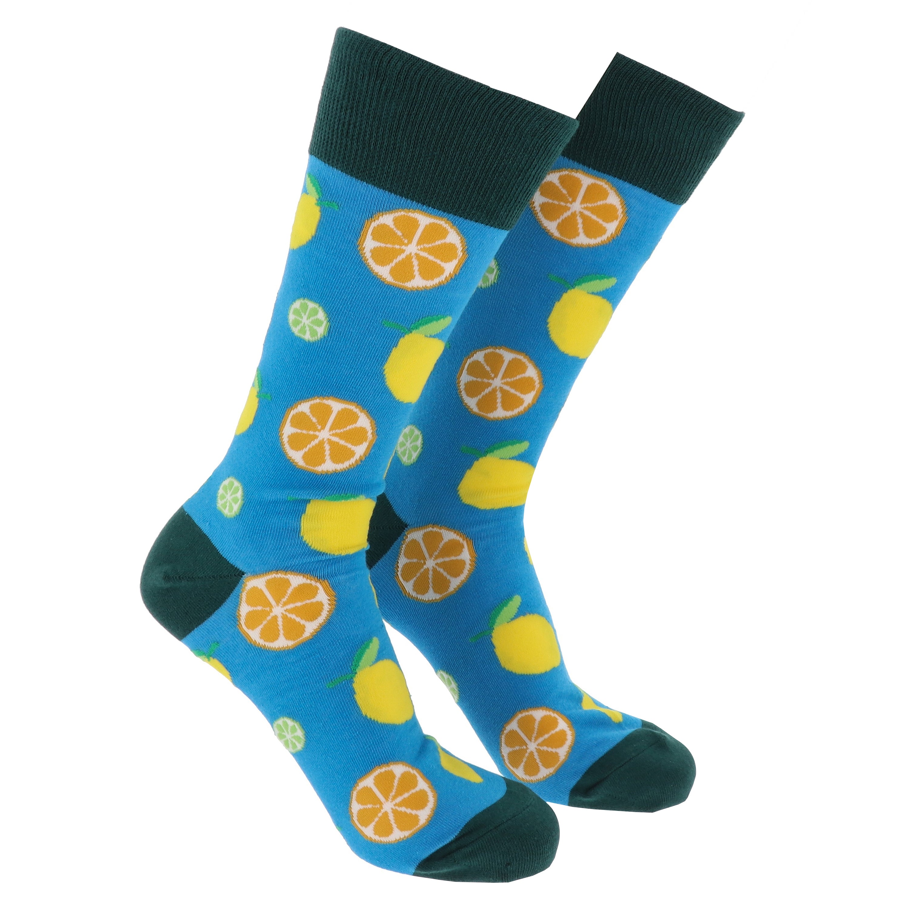 Sock Society Lemons Blue and Navy Design