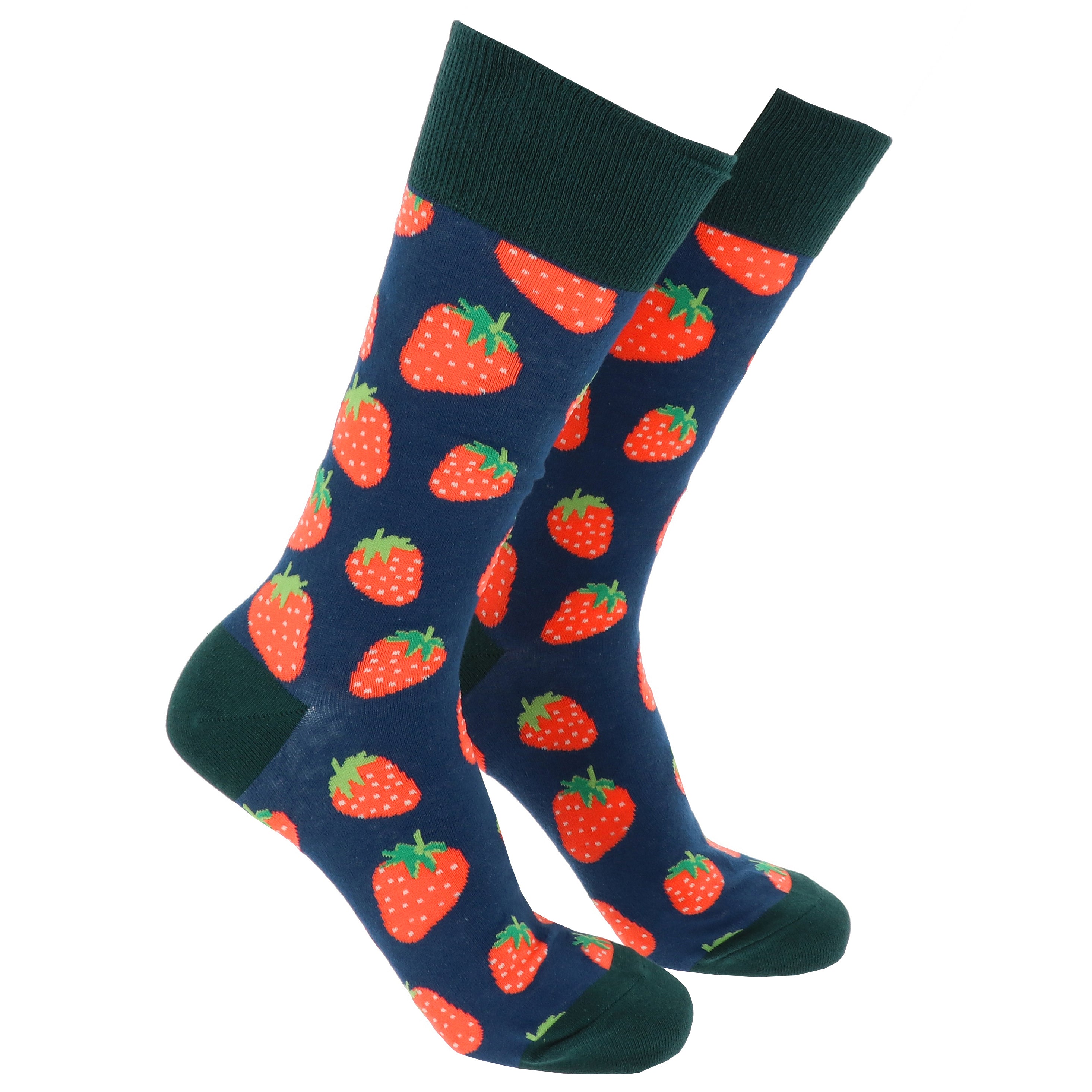 Sock Society Strawberries Navy And Black Design