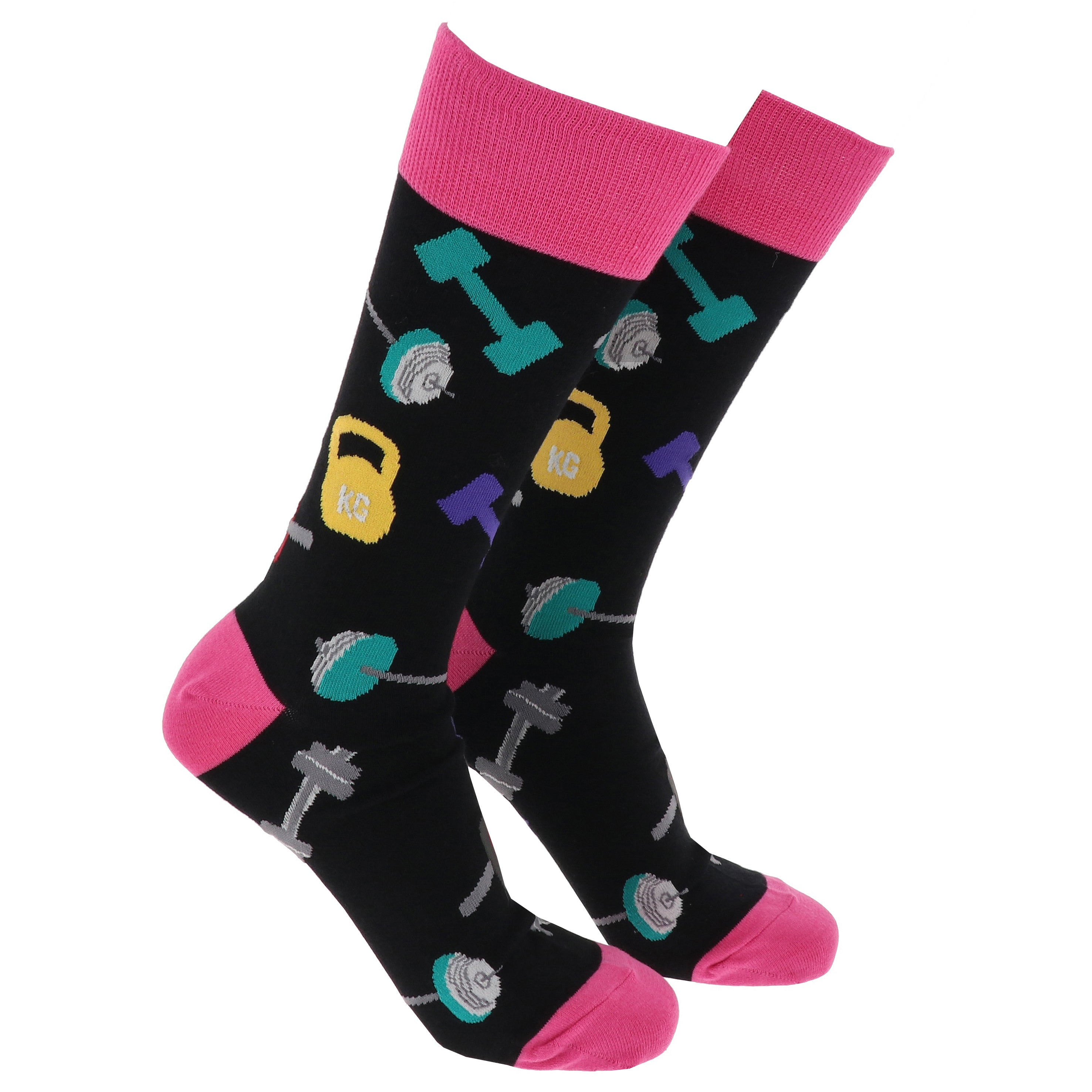 Sock Society Gym Black And Pink Design