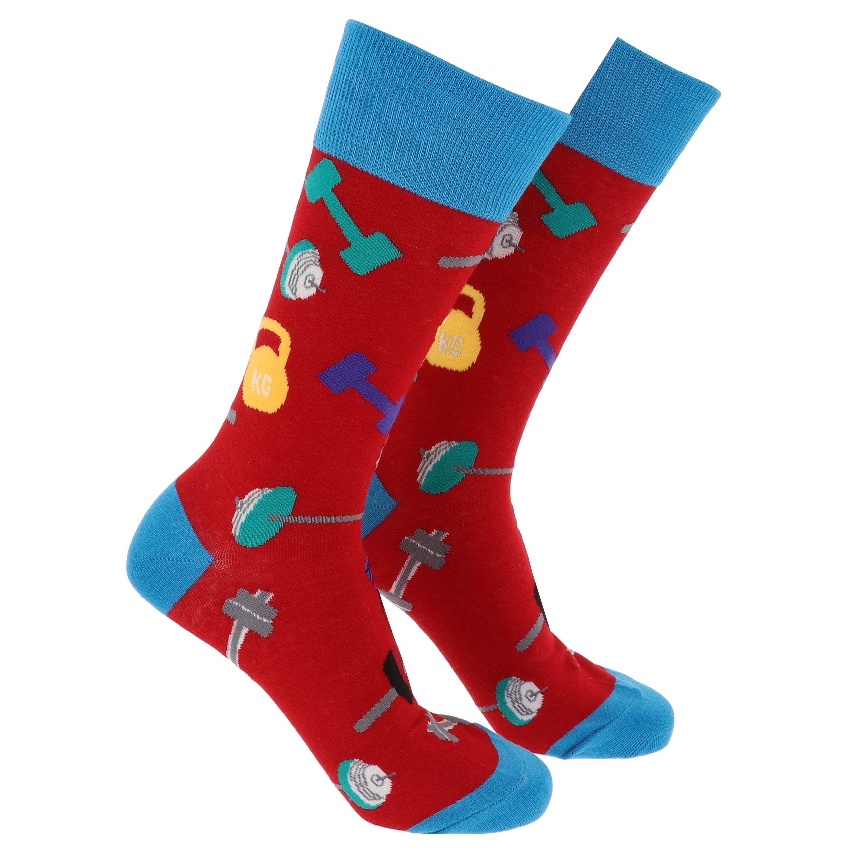 Sock Society Gym Red And Blue Design