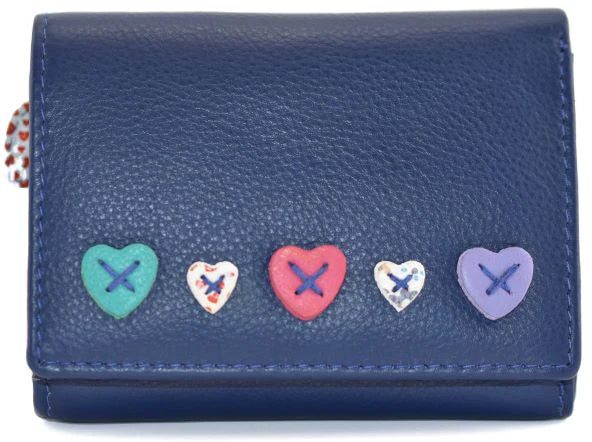 Lucy Blue Med Tri Fold Purse - RFID