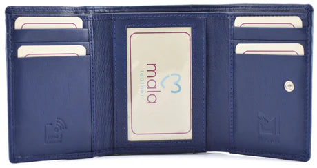 Lucy Blue Med Tri Fold Purse - RFID