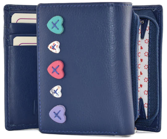 Lucy Blue Med Tri Fold Purse - RFID
