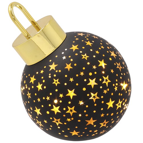Bright Xmas LED Bauble Black