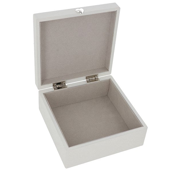 Christening White Keepsake Box With Cross