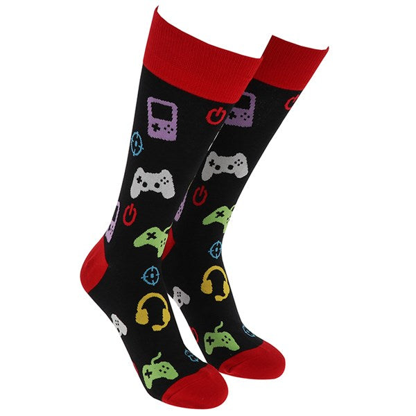 Sock Society Gamer Black And Red Design