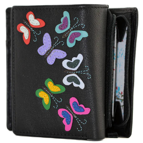 Juno Black Tri Fold Purse