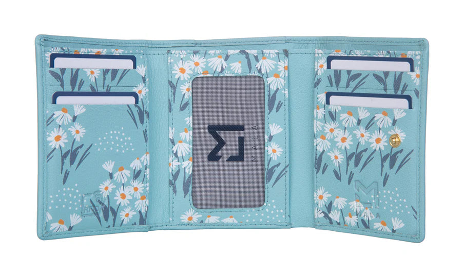 Shiloh Green Tri Fold Compact Purse