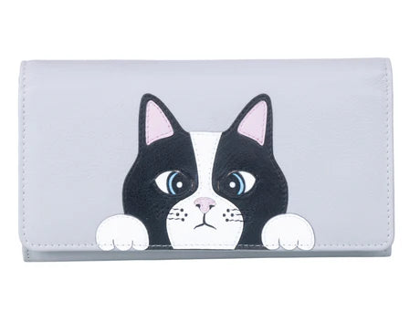 Vinny & Victor Grey Cat Matinee Purse