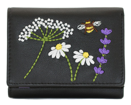 Blossom Black Tri Fold Purse - 3666 24