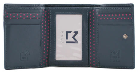 Sakura Navy Compact Tri-fold Purse