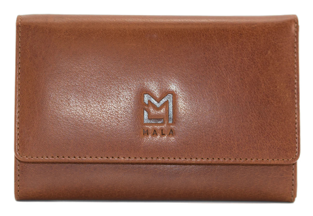 Bloomsbury Tan Leather Tri fold Purse
