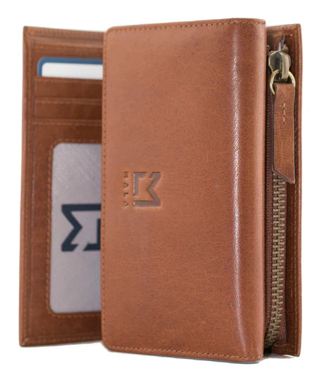 Bloomsbury Tan Leather Tri fold Purse