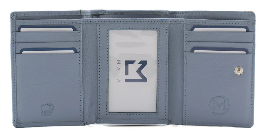 Savanna leather Safari Scene Small Tri fold Purse