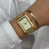 Cluse Fluette Watch Steel, Sand Texture Full Gold Colour