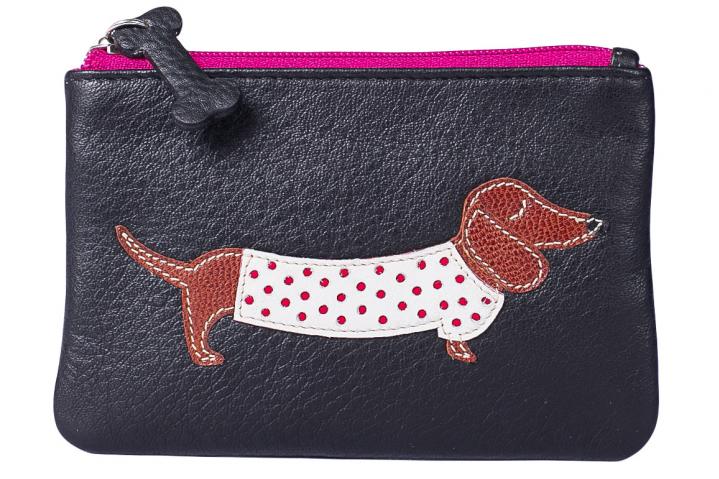 Best Friends Black Sausage Dog Coin Purse