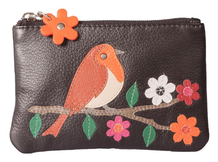 Robin Leather Coin Purse with RFID