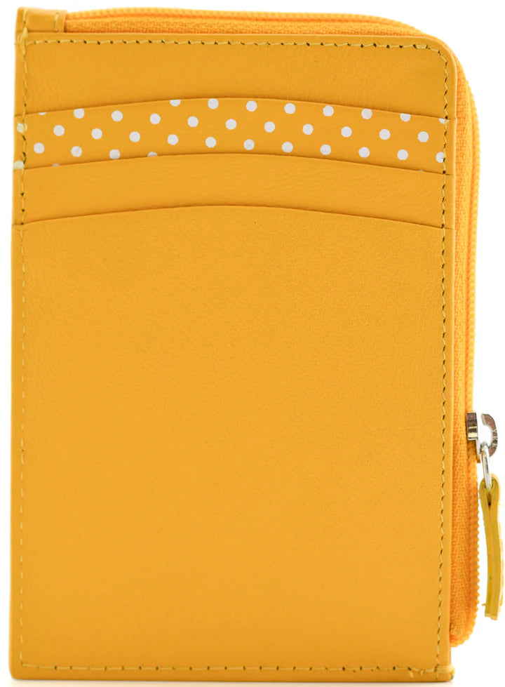 Moonflower Yellow Card and Coin Bee Purse