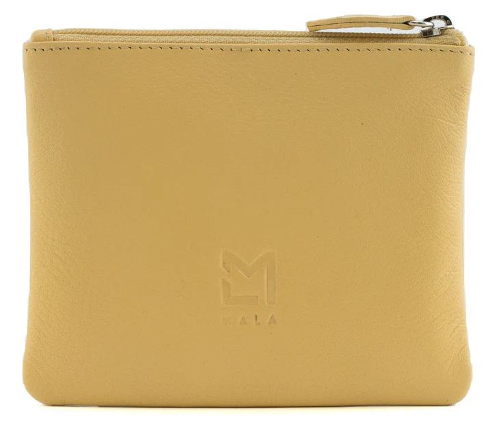 Callum The Coo Yellow Leather Coin Purse