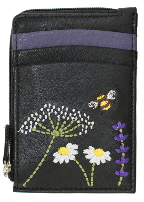 Blossom Black Coin And Card Purse