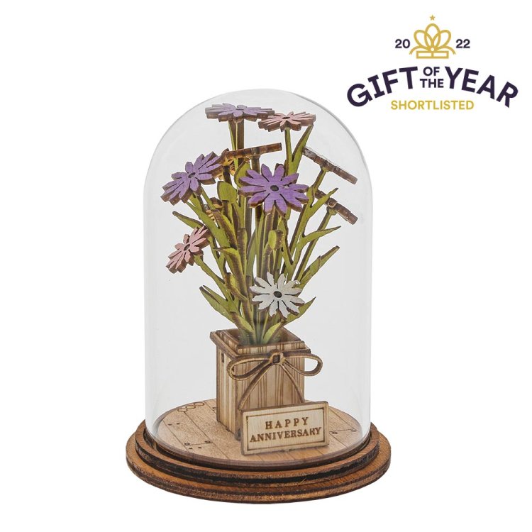 Happy Anniversary Flower Figurine-Kloche