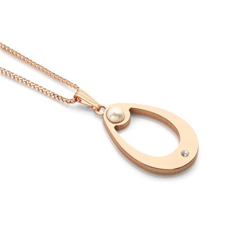 Newbridge Rose Gold Plated Droplet Pendant