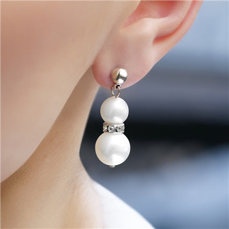 Newbridge Pearl with Crystal Drop Earrings