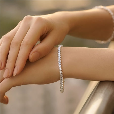 Newbridge Vintage Style Bracelet with Clear Stones