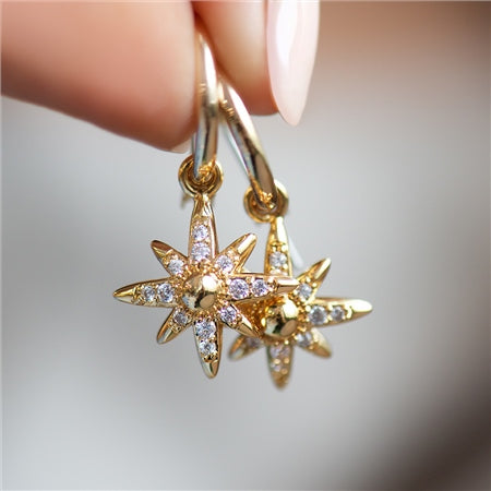 Newbridge Amy Star Earrings with Clear Stones