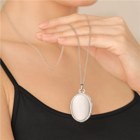 Newbridge Locket with Clear Stones