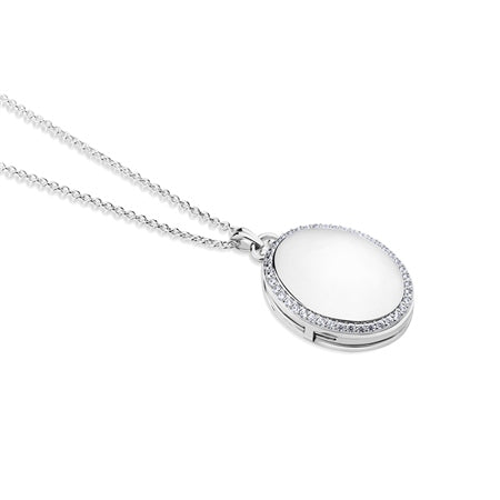 Newbridge Locket with Clear Stones