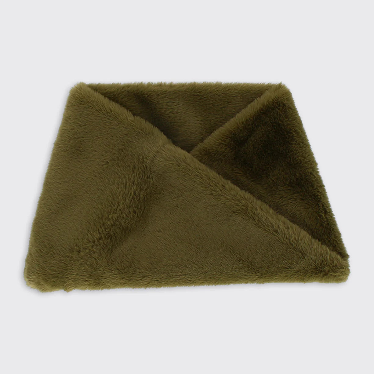Chunky Faux Fur Snood Sage Green