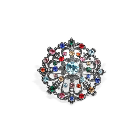 Newbridge Vintage Brooch with Coloured Stones