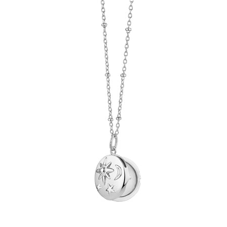 Newbridge Silver Plated Locket with Sun Moon & Stars