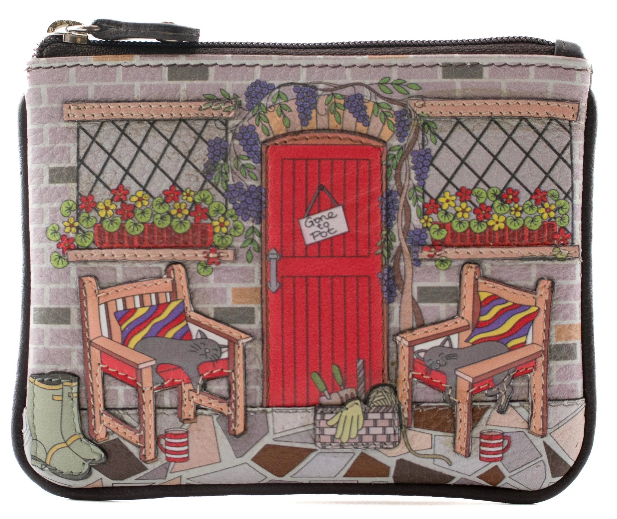 Gone to Pot Leather Coin and Card Purse