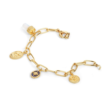 Newbridge Gold Plated Bracelet with Opalite Charms