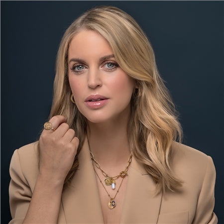 Newbridge Gold Plated Necklace with Opalite Charm
