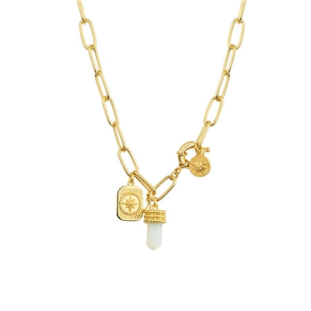 Newbridge Gold Plated Necklace with Opalite Charm