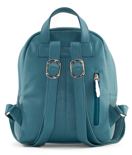 Bella Teal leather Backpack