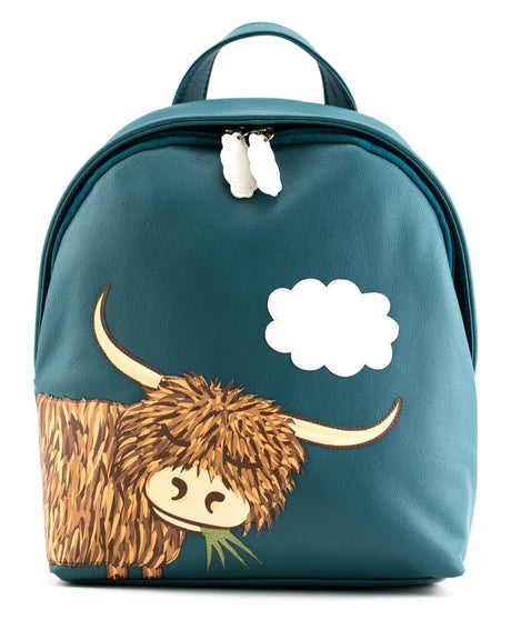 Bella Teal leather Backpack
