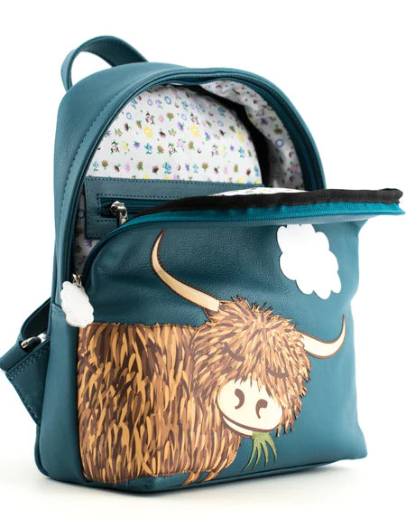 Bella Teal leather Backpack