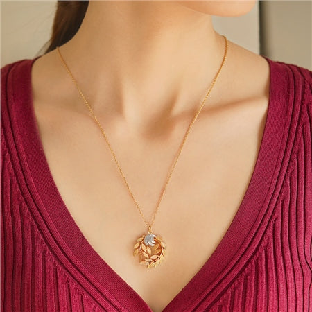 Newbridge Gold & Silver Plated Leaf Pendant